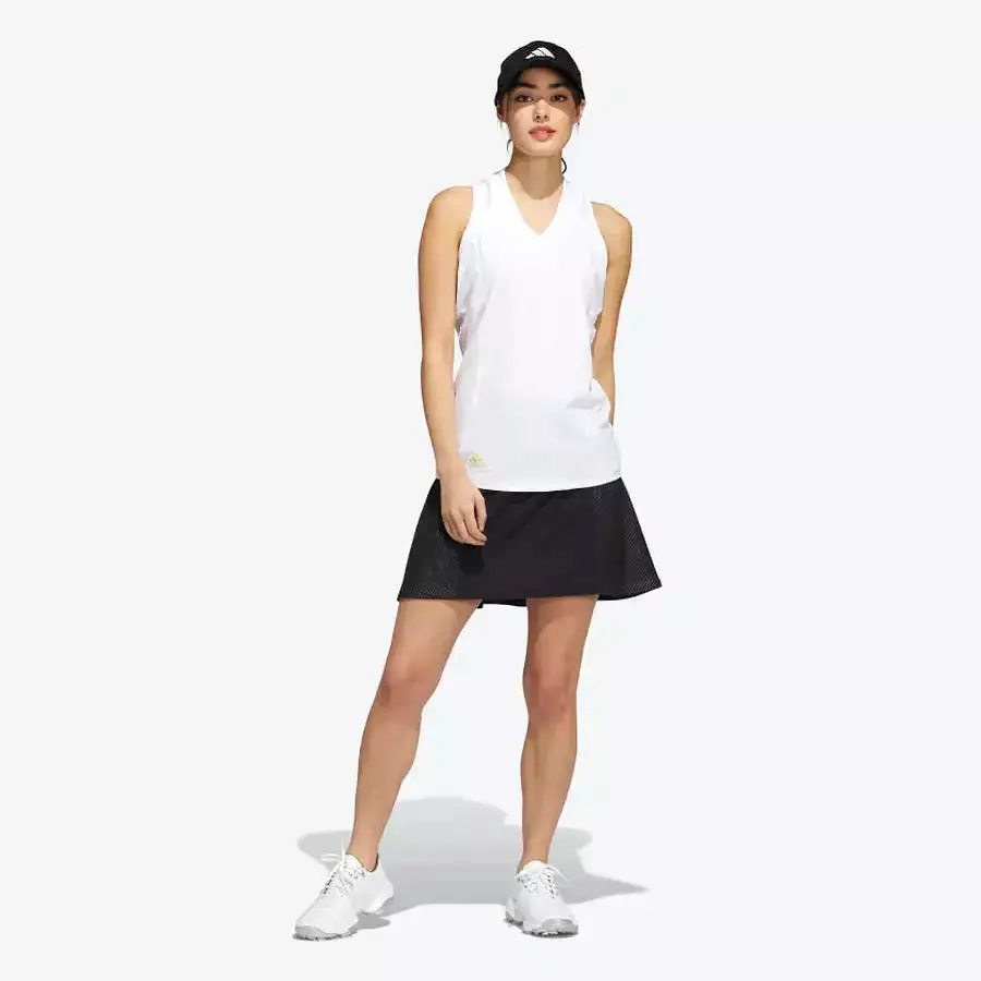 Adidas Ladies HEAT.RDY Sleeveless Polo Shirt White