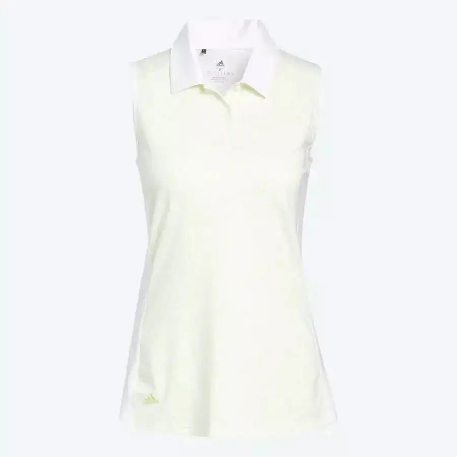 Adidas Ladies Ultimate 365 Printed Sleeveless Polo White