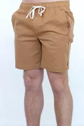 Afends Dendy Elastic Waist Walkshort 17 Tan M183361