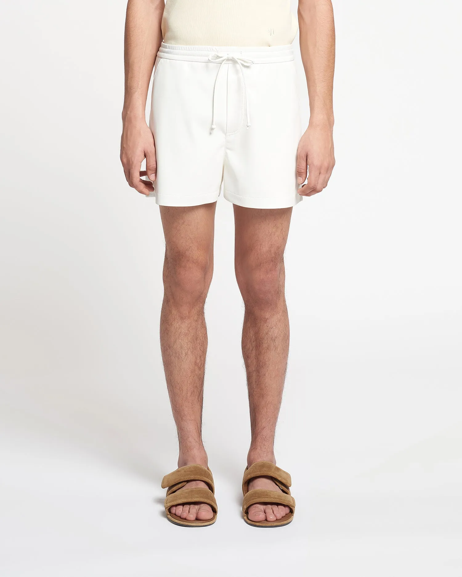 Amil - Okobor Alt-Leather Shorts - White