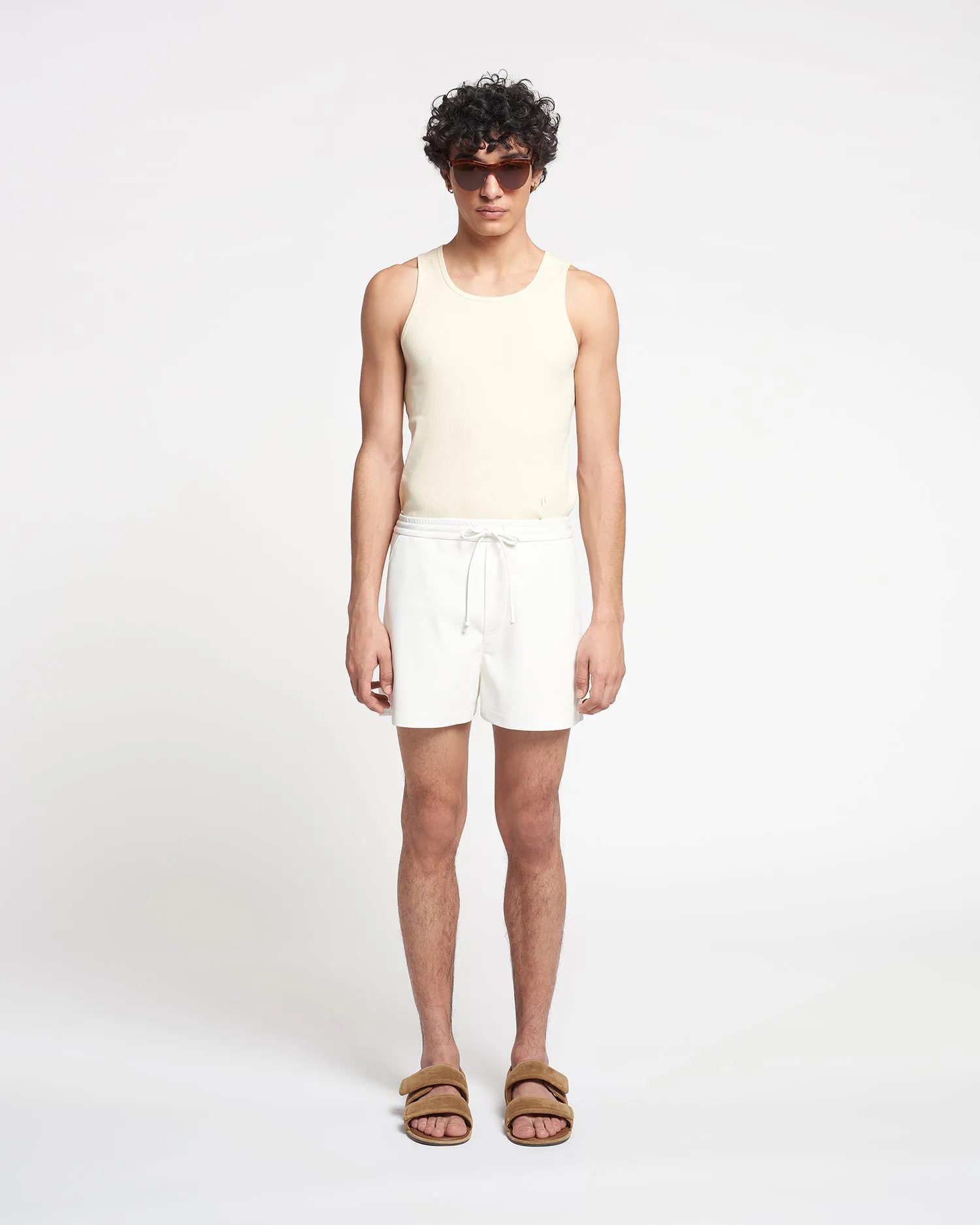 Amil - Okobor Alt-Leather Shorts - White