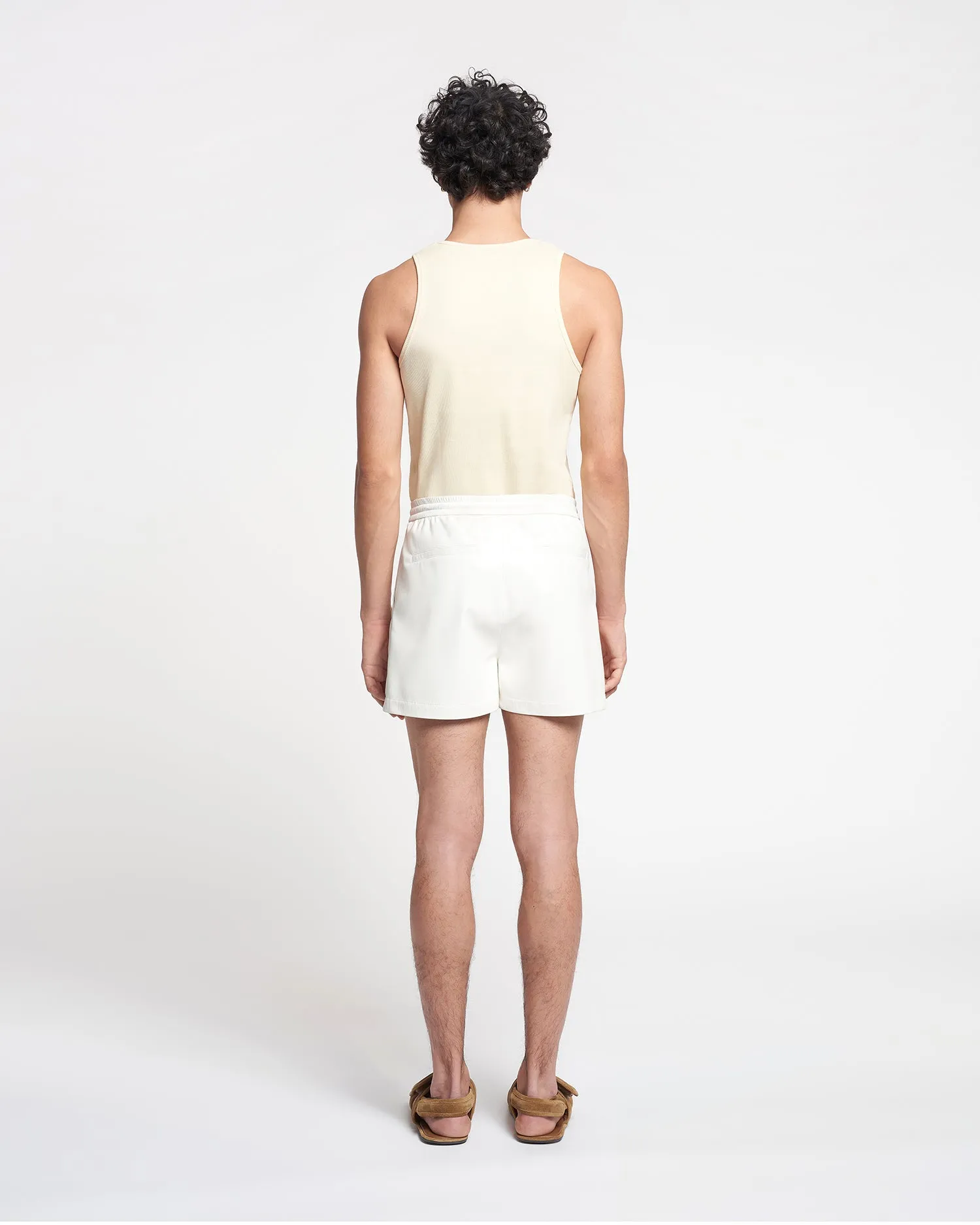 Amil - Okobor Alt-Leather Shorts - White