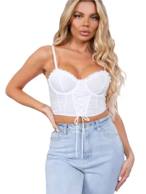 Annnn White Mesh Top