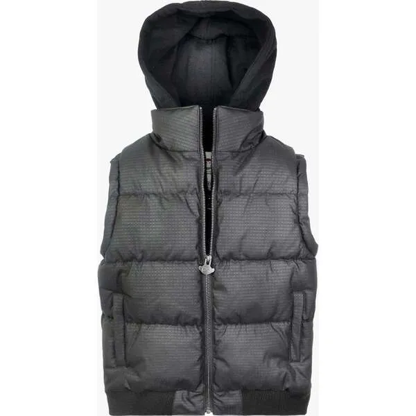 Appaman Turnstile Detachable Hood Puffer Jacket, Black Steel