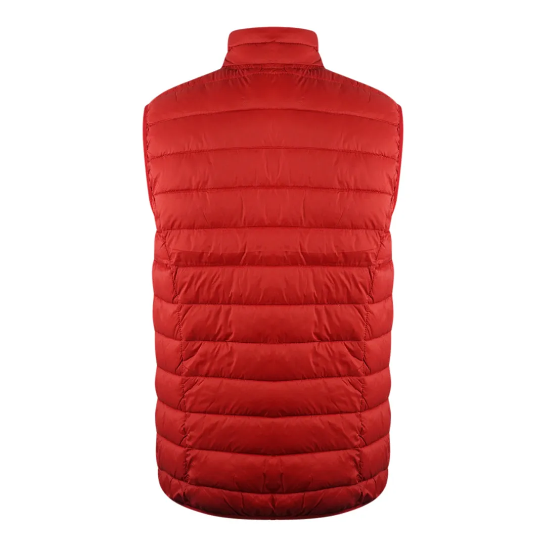 Aquascutum London Logo Red Lightweight Gilet Jacket