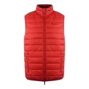 Aquascutum London Logo Red Lightweight Gilet Jacket