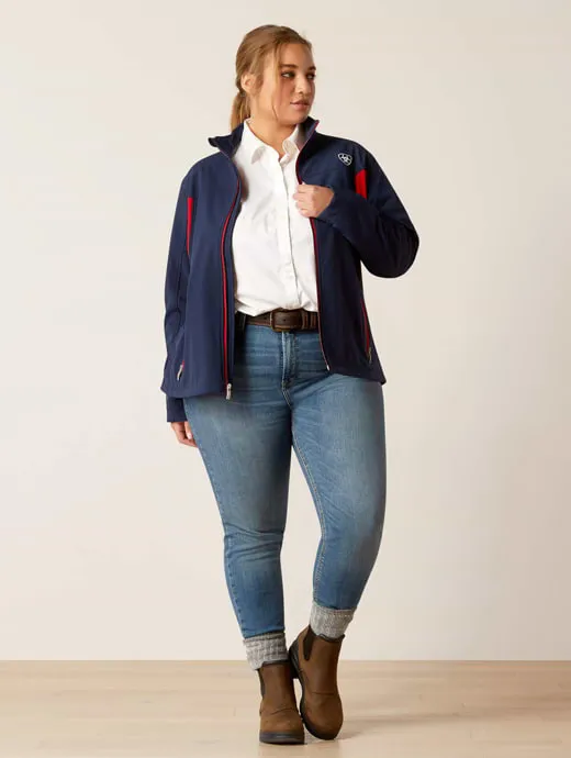 Ariat Ladies New Team Soft Shell Jacket Navy