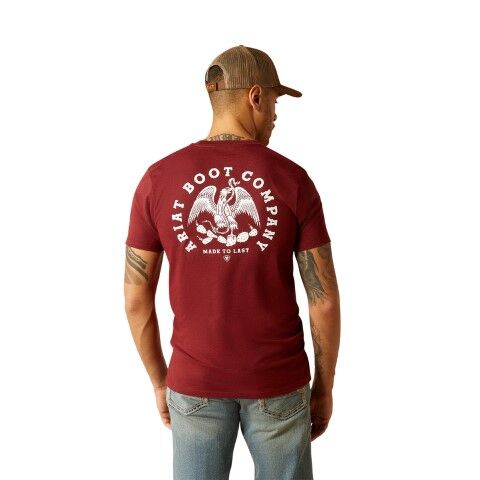 Ariat Men's Ariat Eagle And Snake T-Shirt in Crimson Black Heather