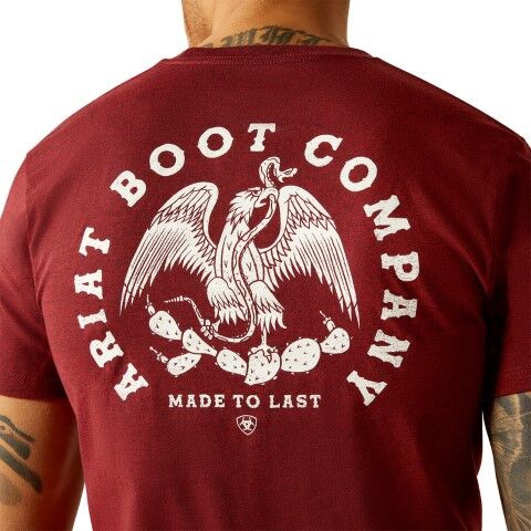 Ariat Men's Ariat Eagle And Snake T-Shirt in Crimson Black Heather