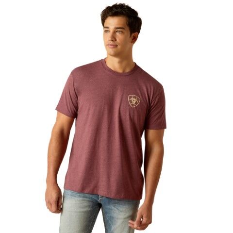 Ariat Men's Ariat Serape Fill T-Shirt in Burgundy Heather