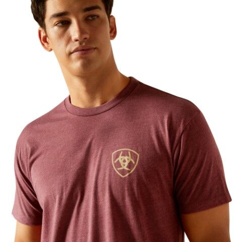 Ariat Men's Ariat Serape Fill T-Shirt in Burgundy Heather