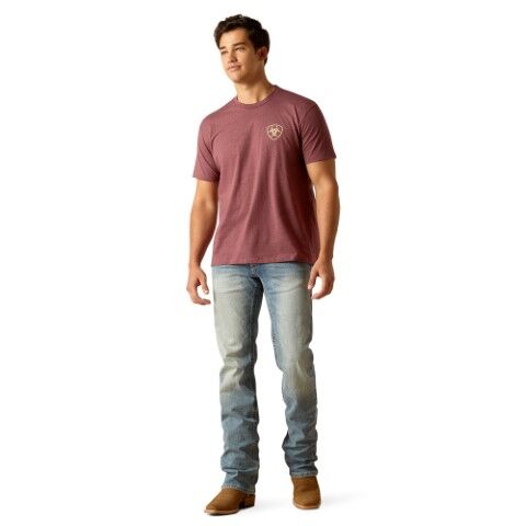 Ariat Men's Ariat Serape Fill T-Shirt in Burgundy Heather