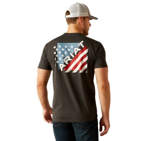 Ariat Men's Ariat Star Spangled T-Shirt in Charcoal Heather