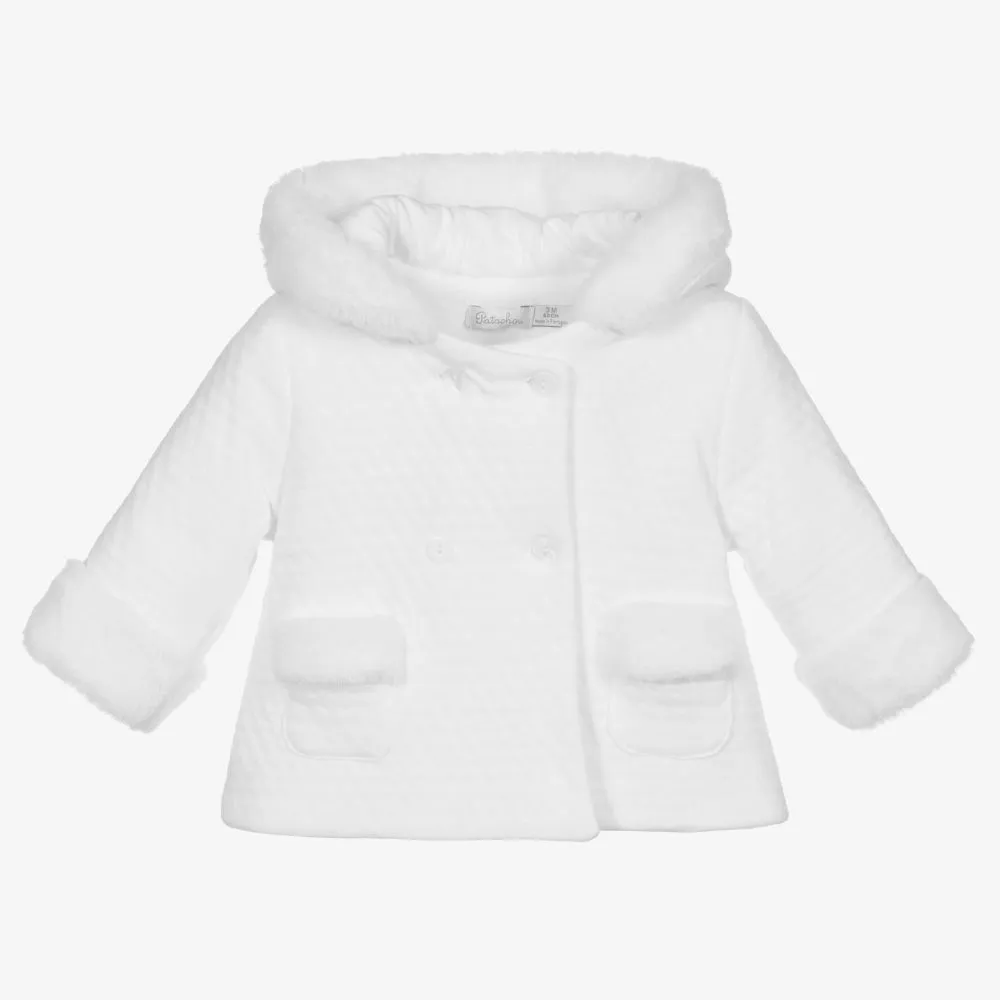 Baby Girls White Coat 