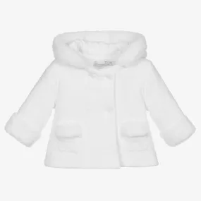 Baby Girls White Coat 