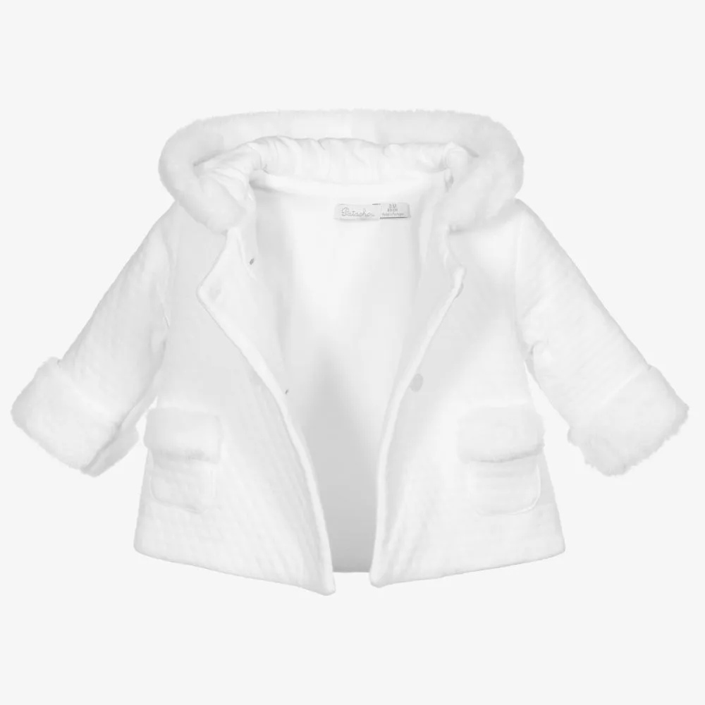 Baby Girls White Coat 