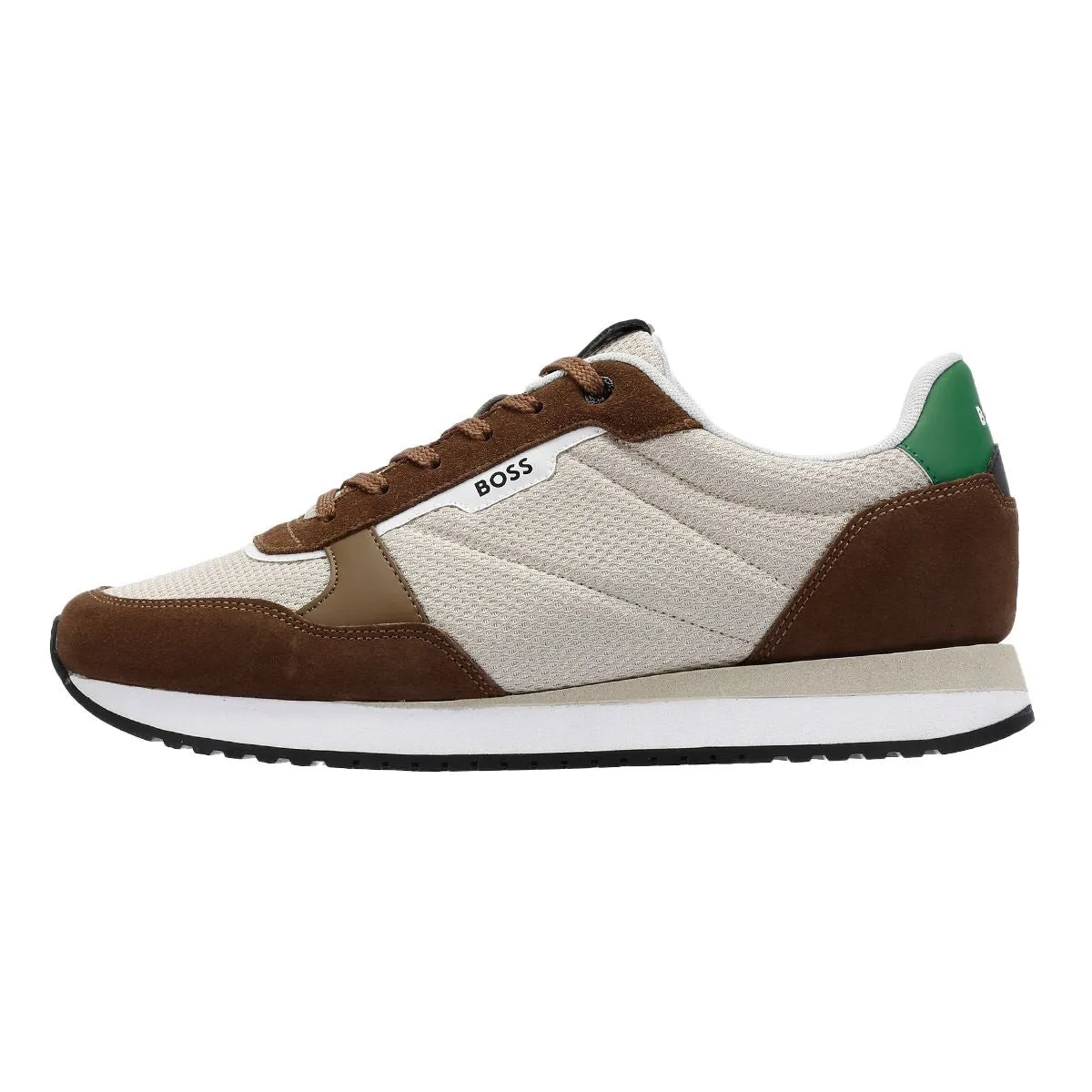 Boss Kai Runn Men's Open Beige Trainers