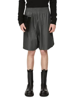 Bottega veneta  Matte Leather Shorts - Grey