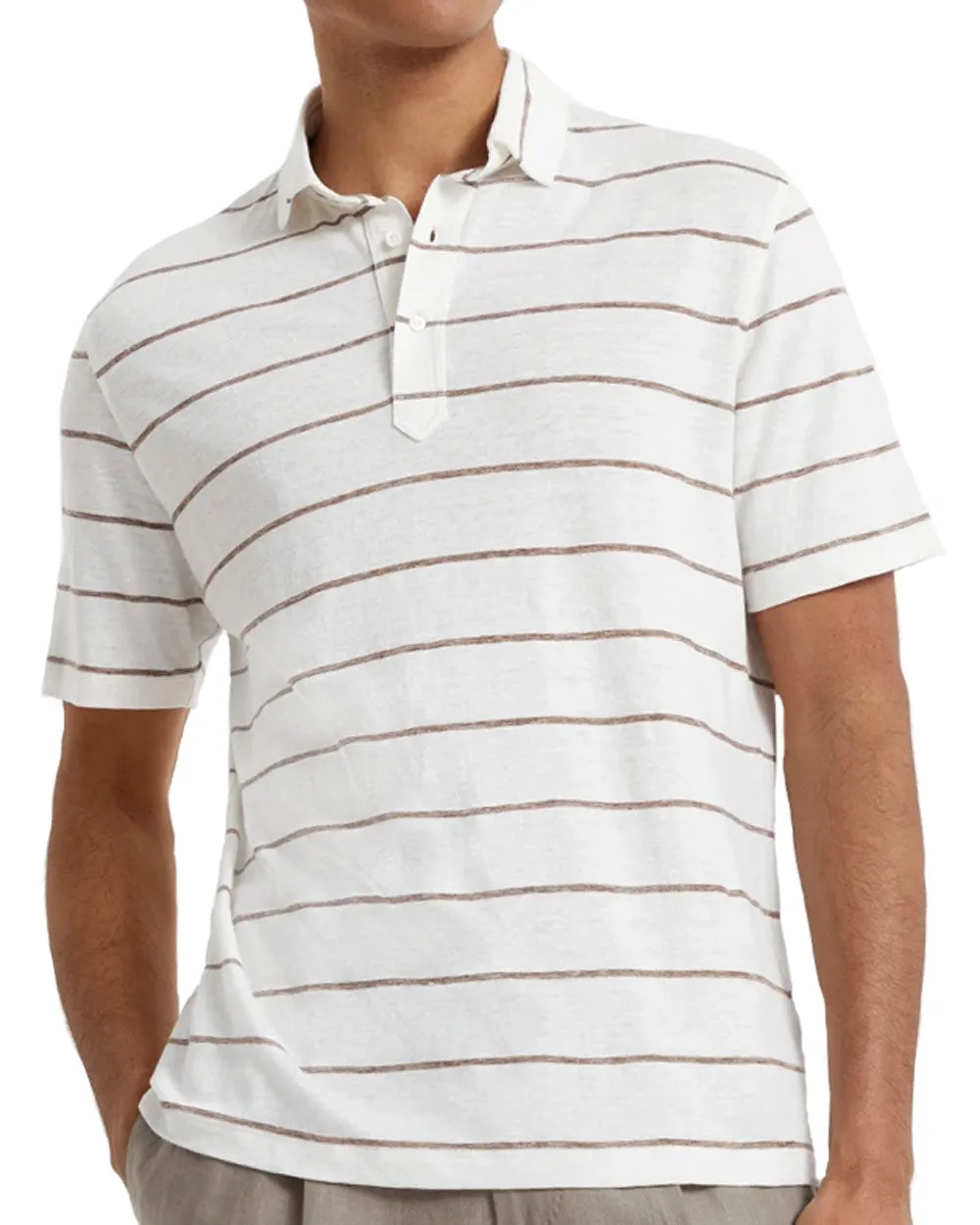 Brown Stripe Polo