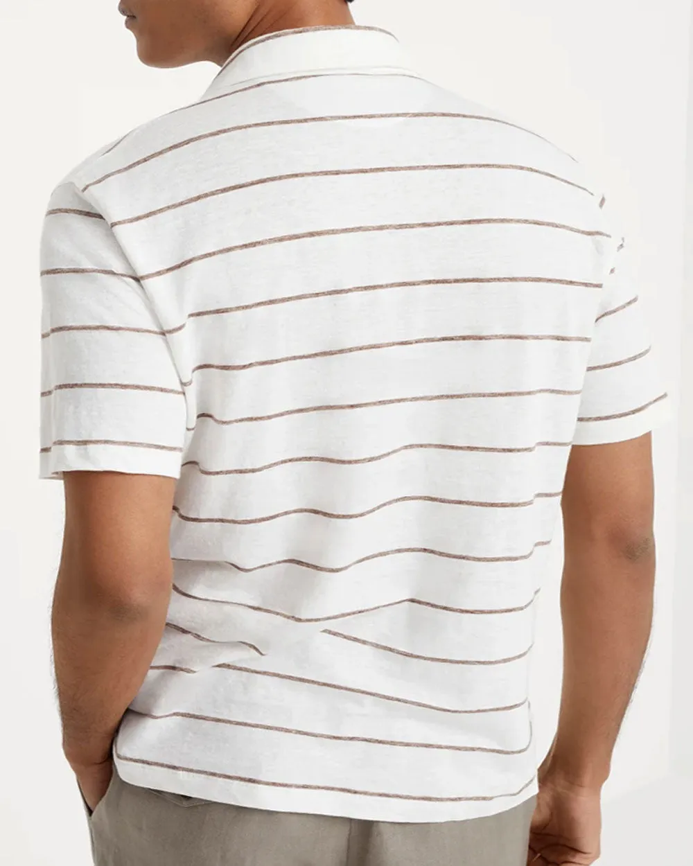 Brown Stripe Polo