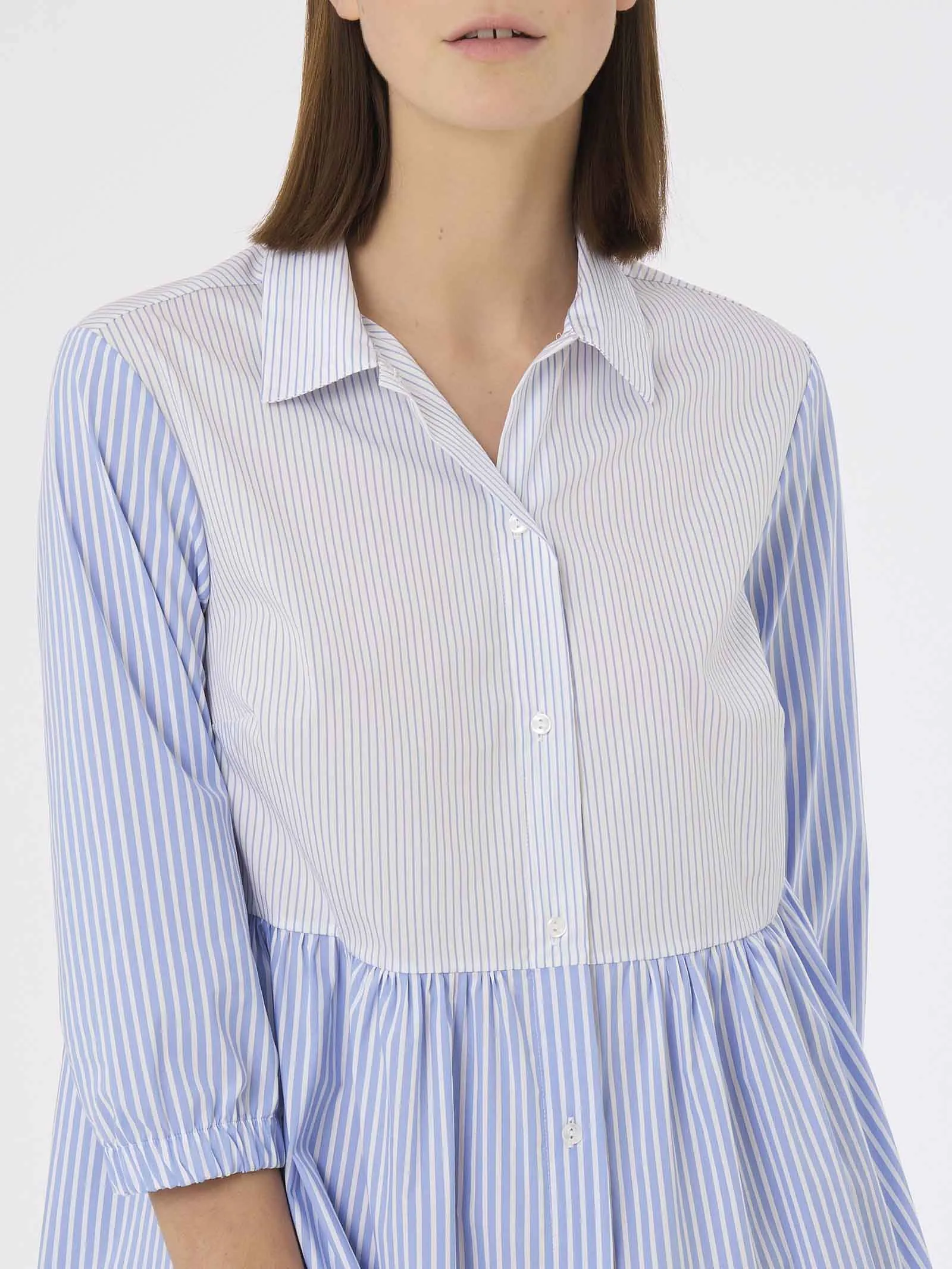 Camicia in Popeline Stretch - FANT HEATHER