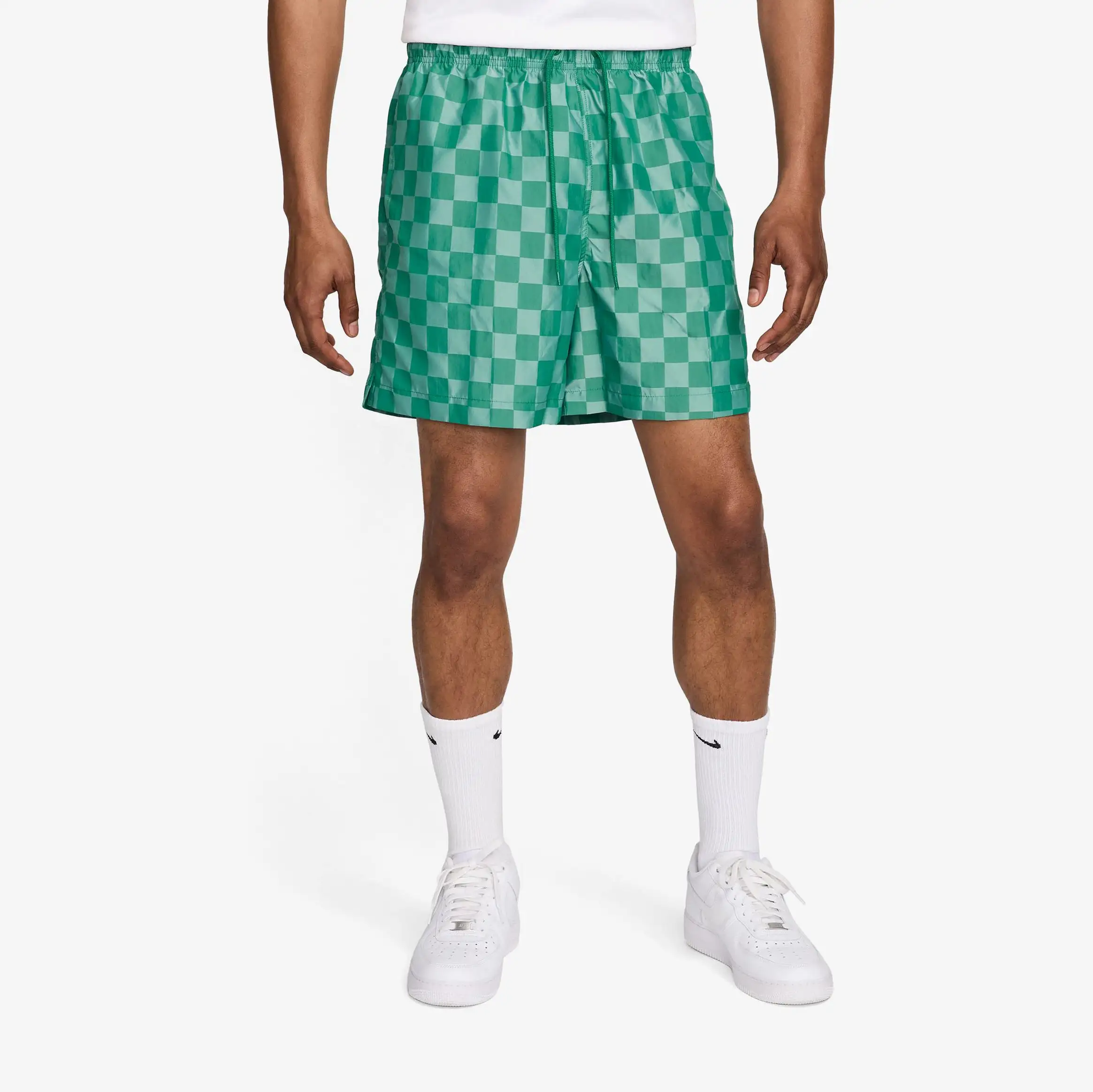 Club Flow Checkered Mens Short (Green)