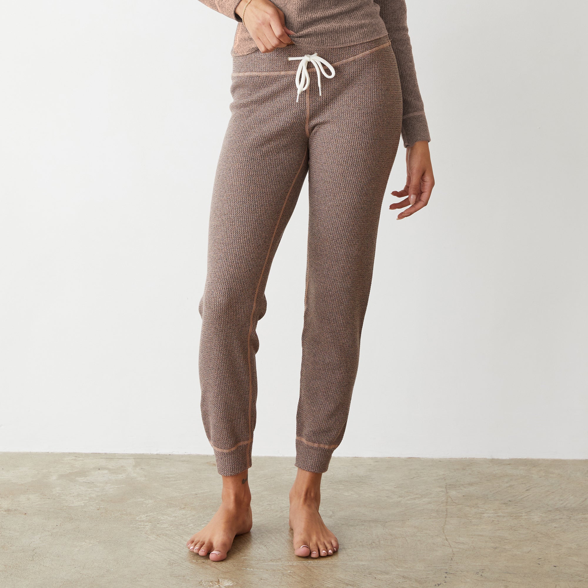 Cozy Heather Thermal Cuff Sweat