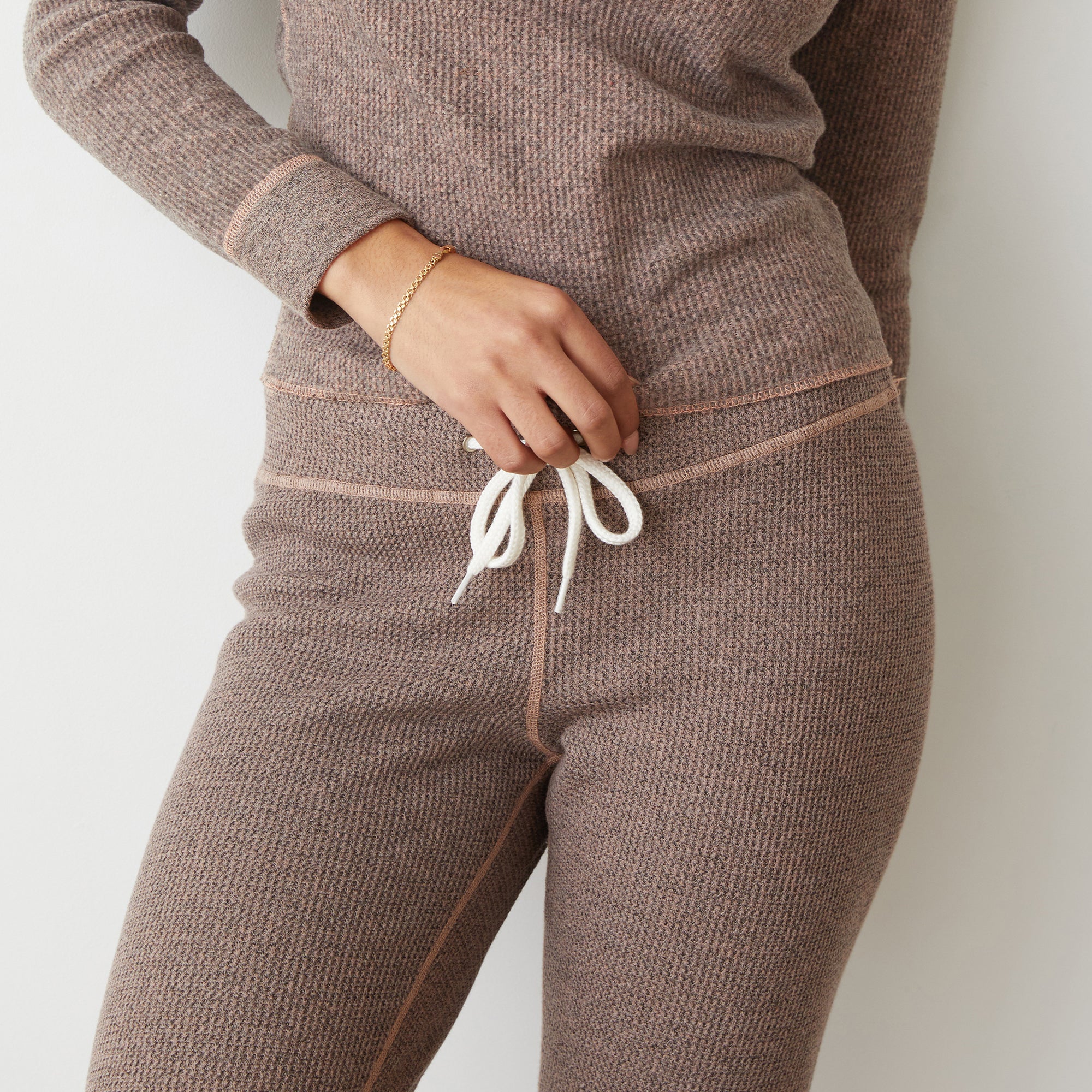 Cozy Heather Thermal Cuff Sweat