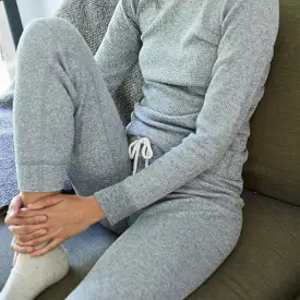 Cozy Heather Thermal Cuff Sweat