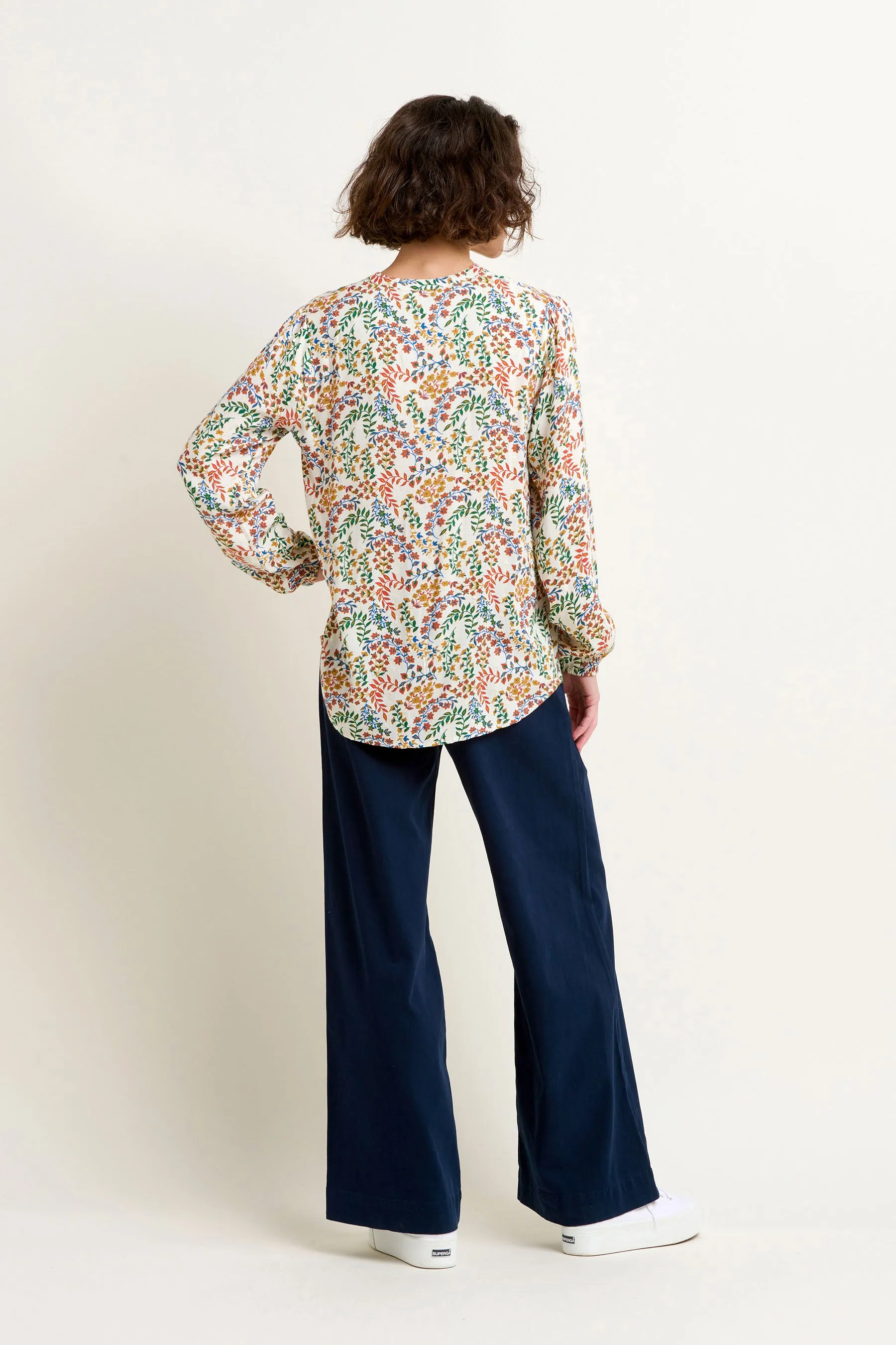 Cream Floral Paisley Blouse