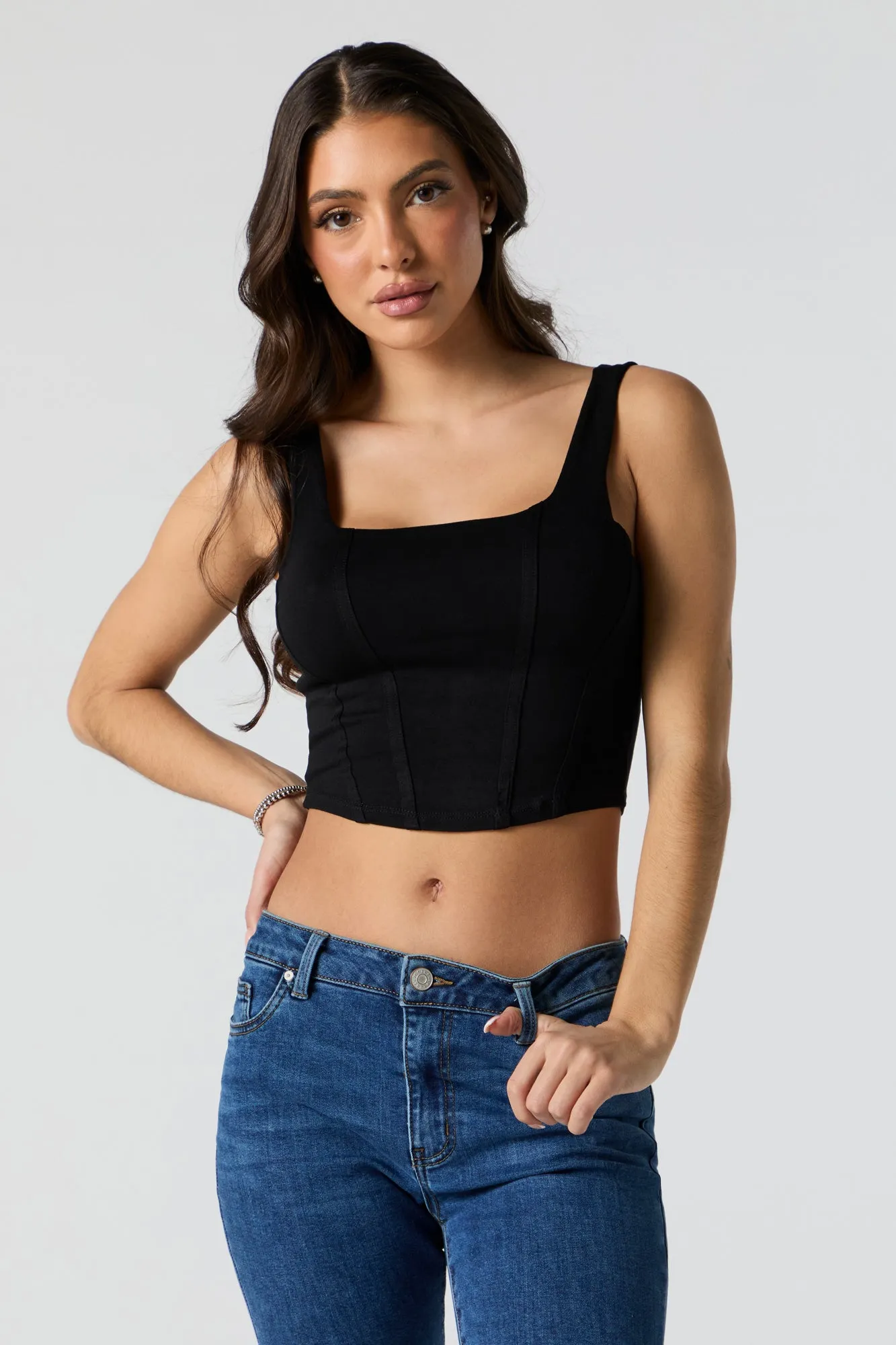 Cropped Corset Tank