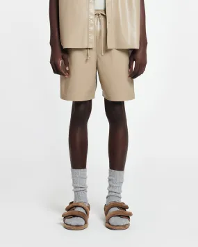 Doxxi - Okobor Alt-Leather Shorts - Ashy Taupe