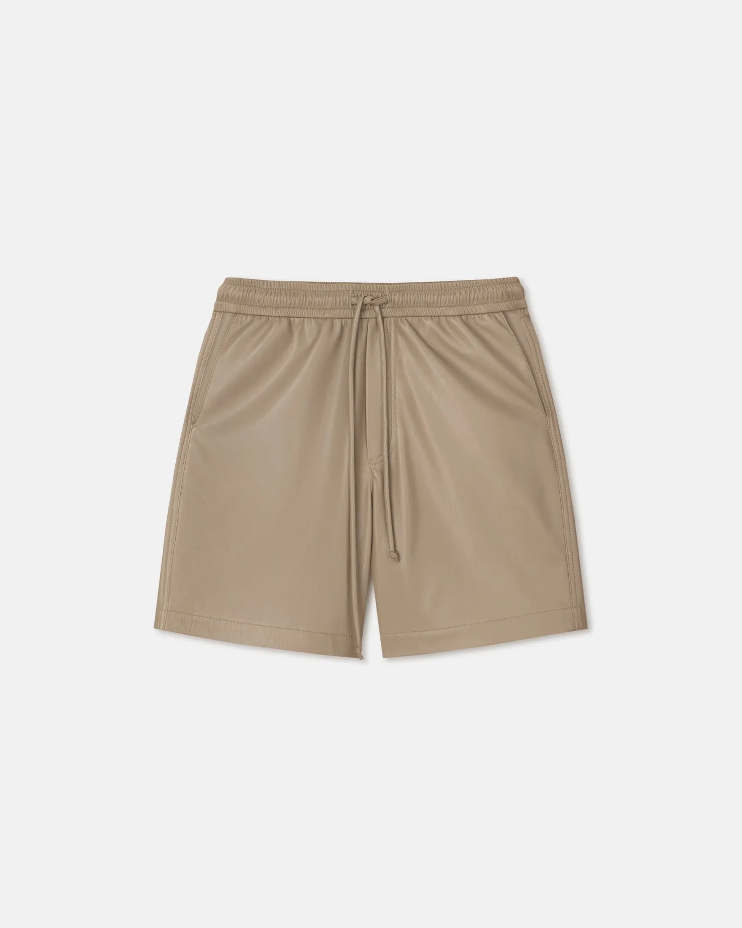 Doxxi - Okobor Alt-Leather Shorts - Ashy Taupe