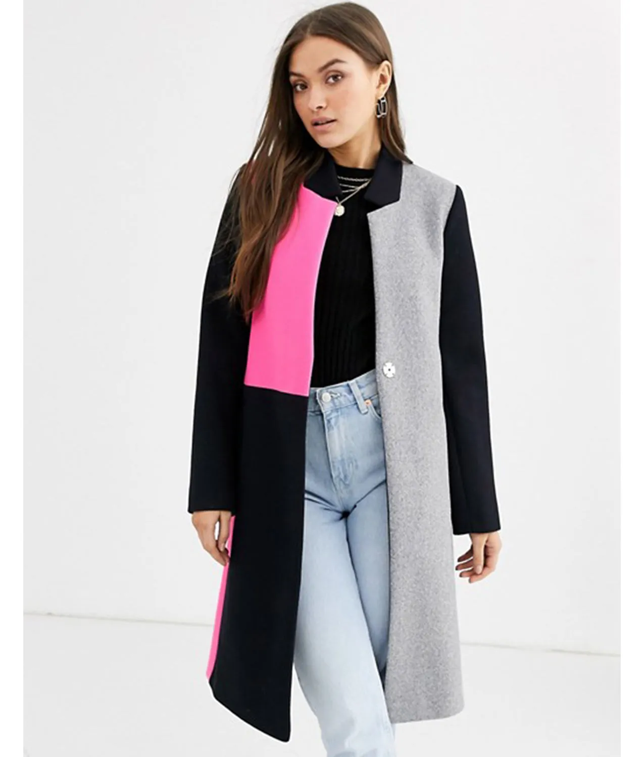 Emily In Paris Color Block Coat | Emily In Paris Coat