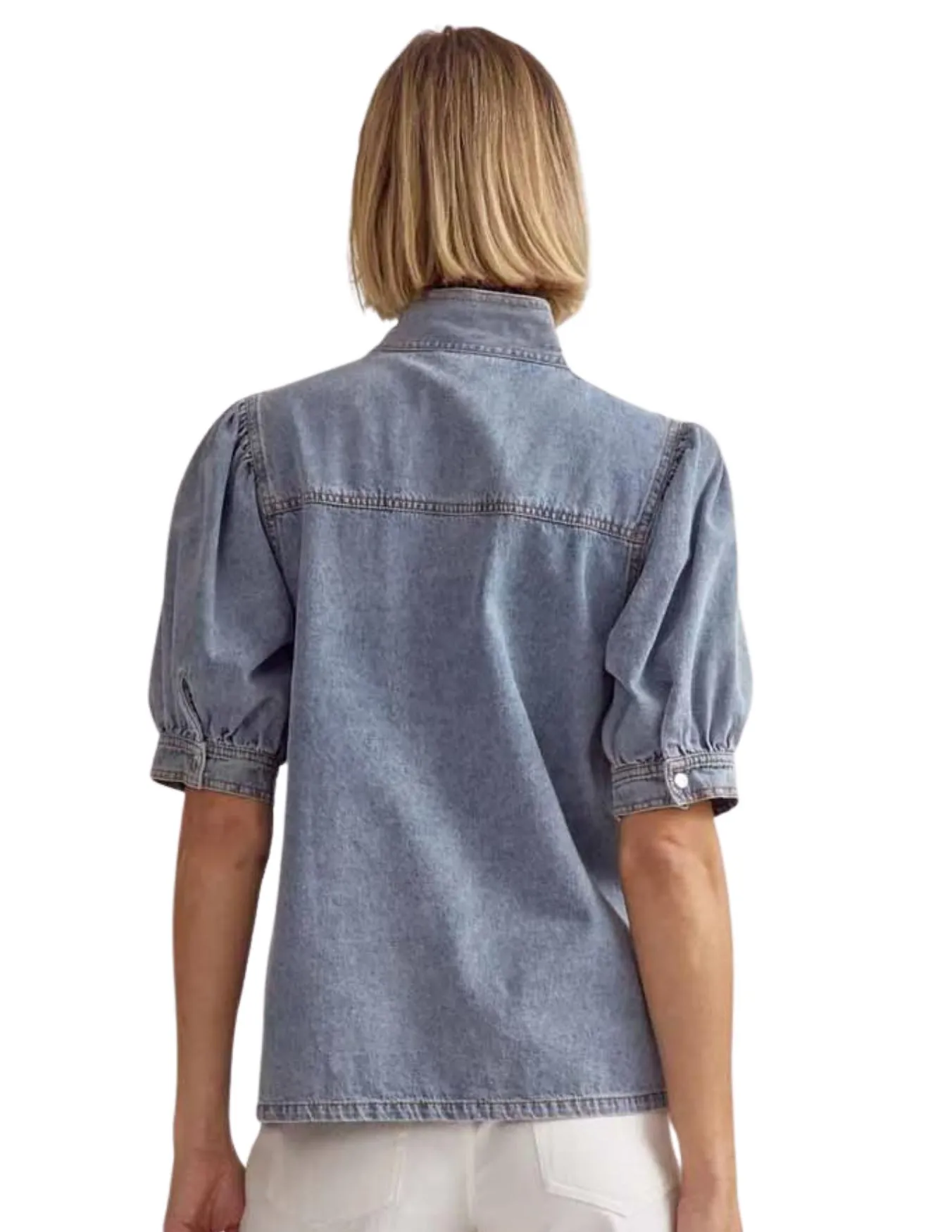 Entro Womens Denim Blouse