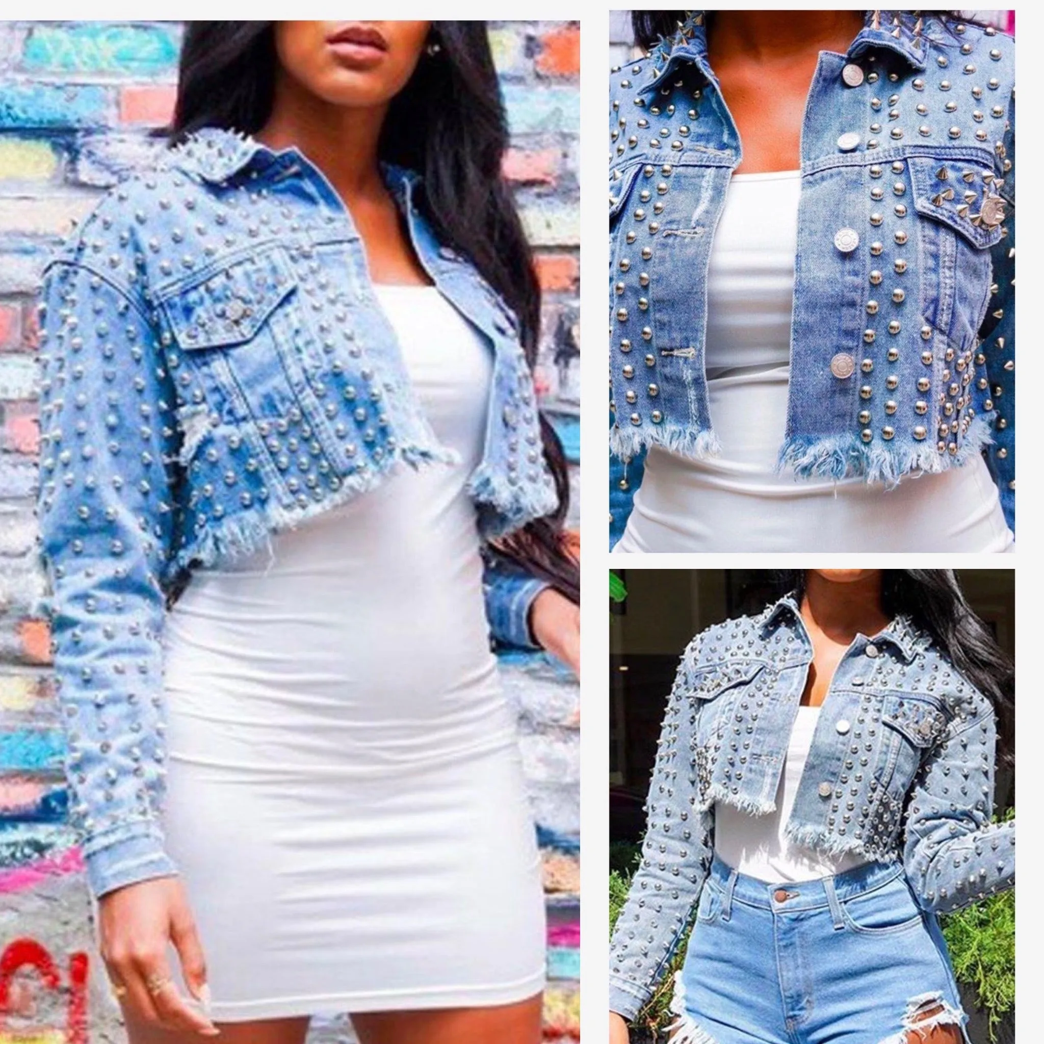 Extra Studded Denim Jacket