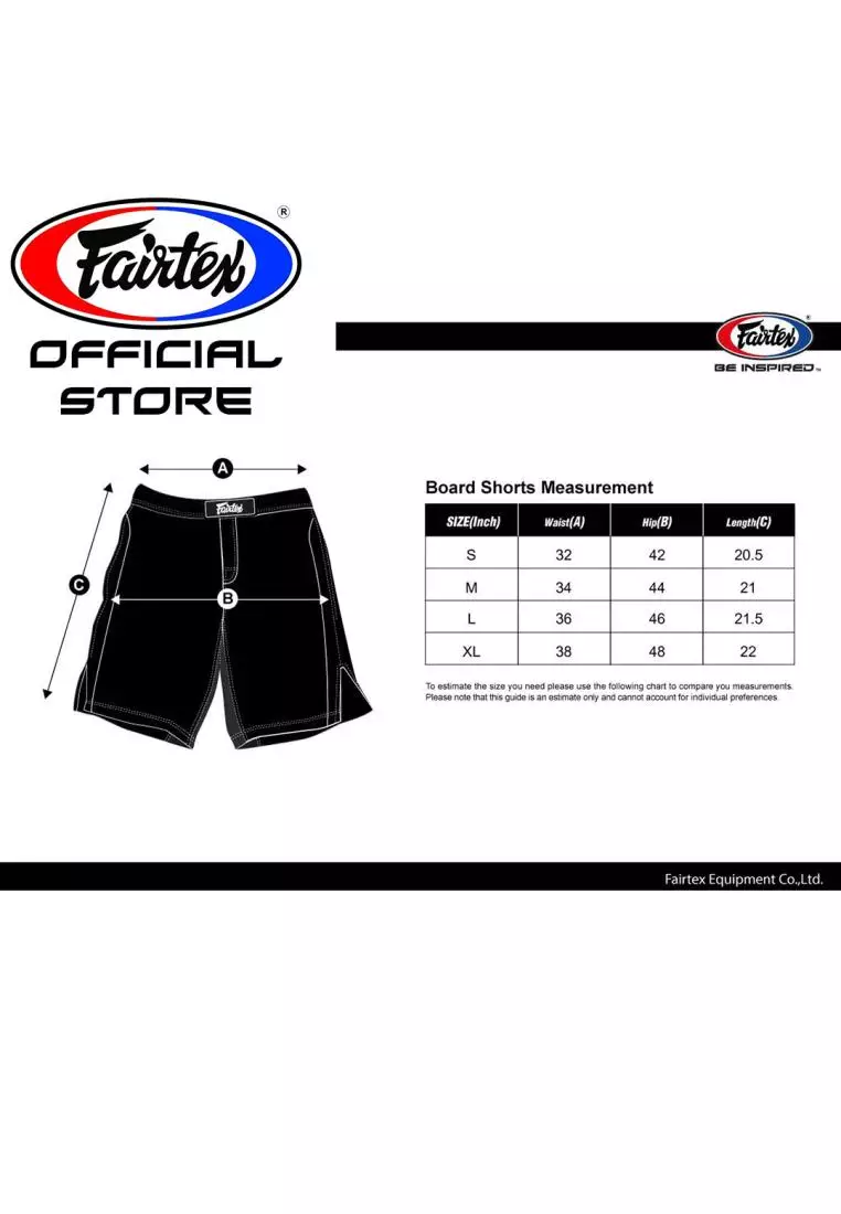 Fairtex Fairtex Board Shorts - AB1 - Black