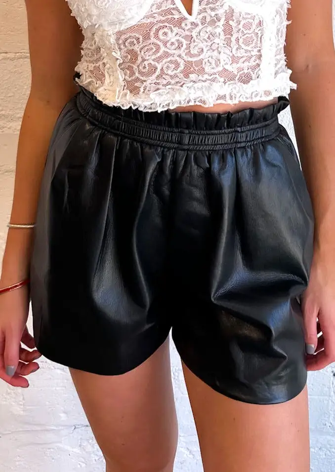 Faux Leather Shorts