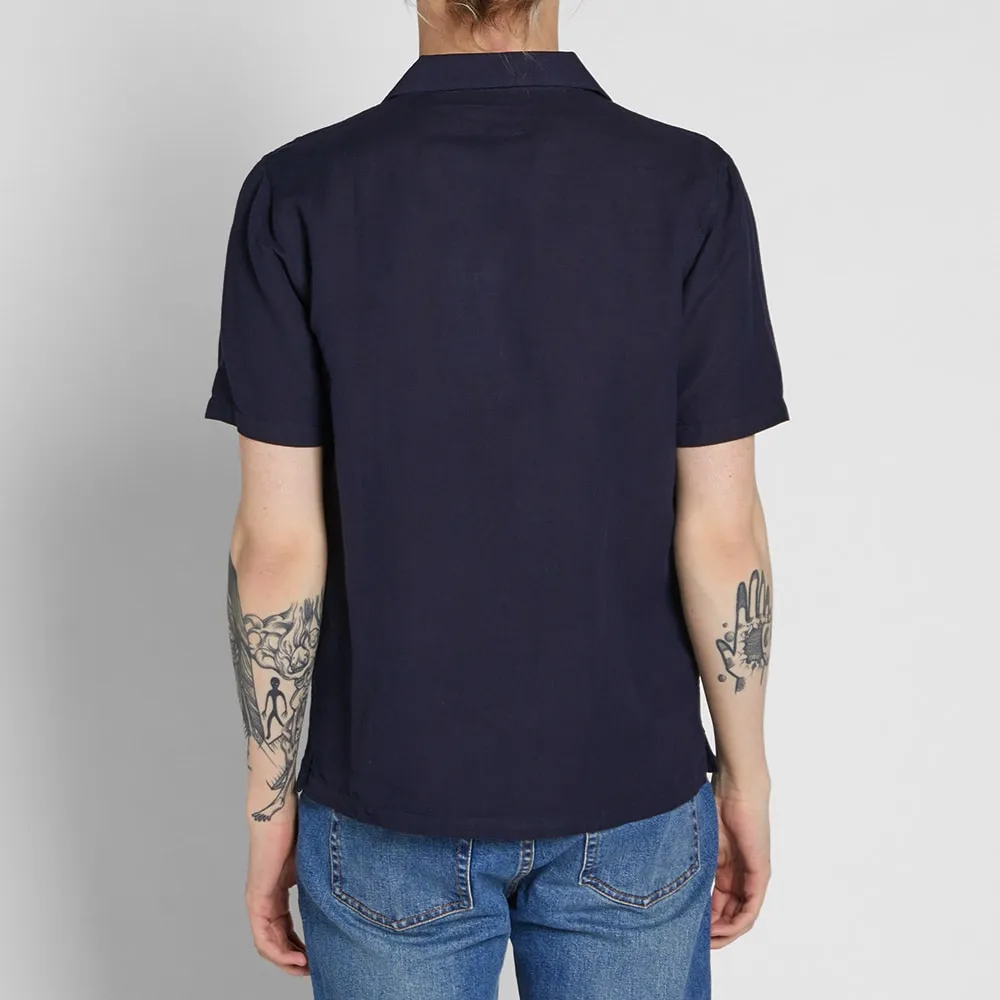 Folk Short Sleeve Pop Piano ShirtSoft Navy