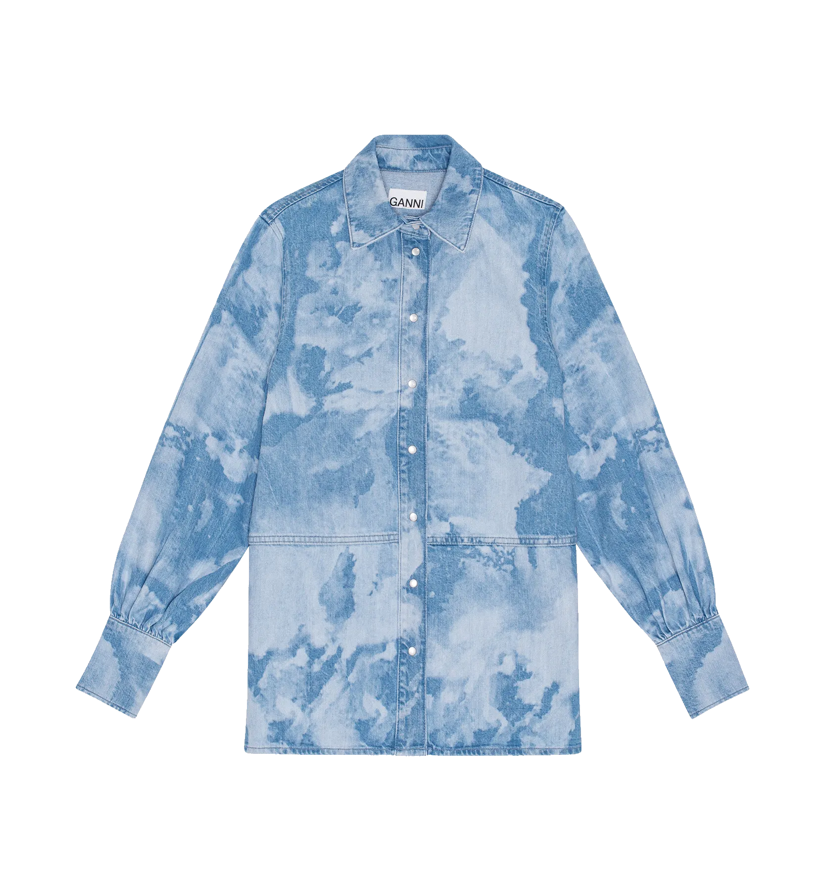 GANNI Bleach Denim Shirt