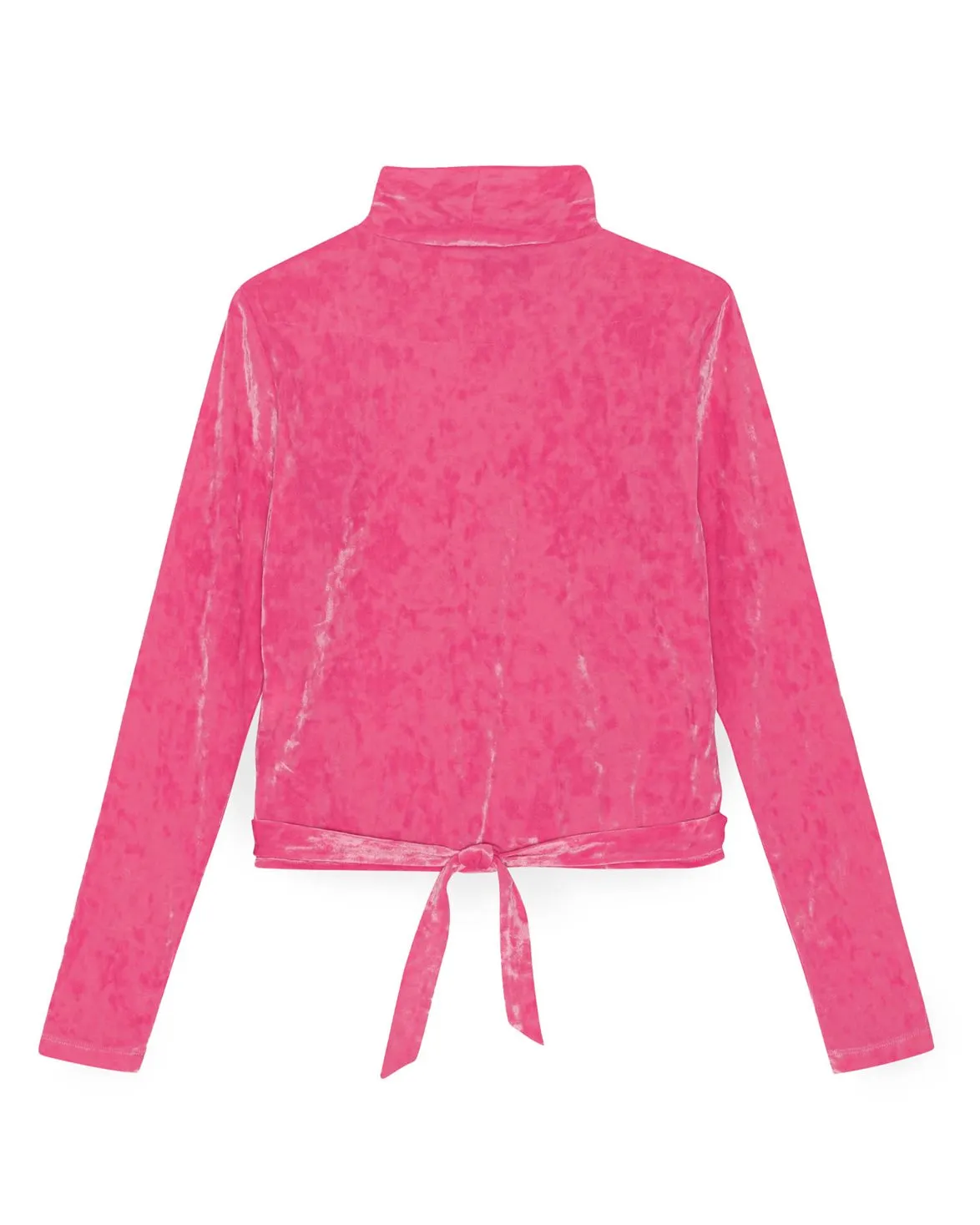 Ganni Wrap Blouse Shocking Pink