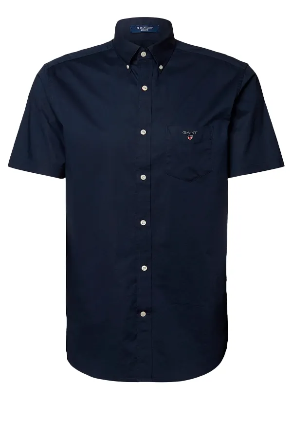 GANT Broad Shirt Short Sleeve Navy