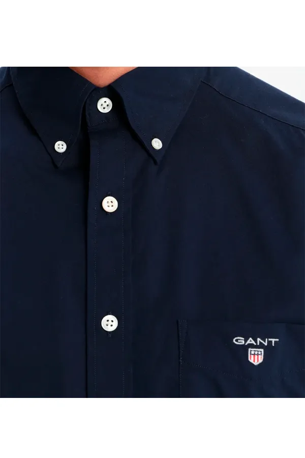 GANT Broad Shirt Short Sleeve Navy