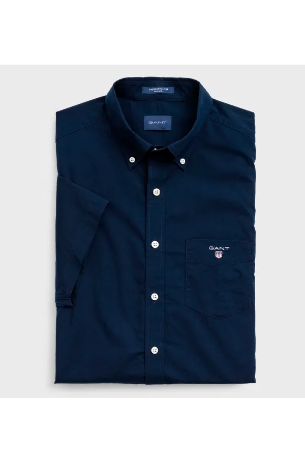 GANT Broad Shirt Short Sleeve Navy