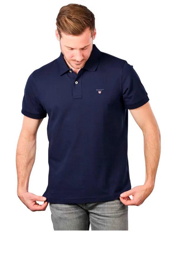 GANT Piqué S/S Polo Regular Navy