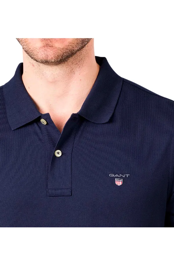 GANT Piqué S/S Polo Regular Navy