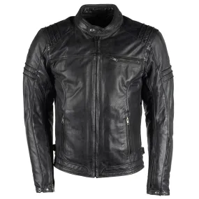 Gear Up with a Black Motorcycle Leather Jacket with Armor