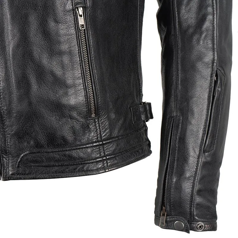 Gear Up with a Black Motorcycle Leather Jacket with Armor