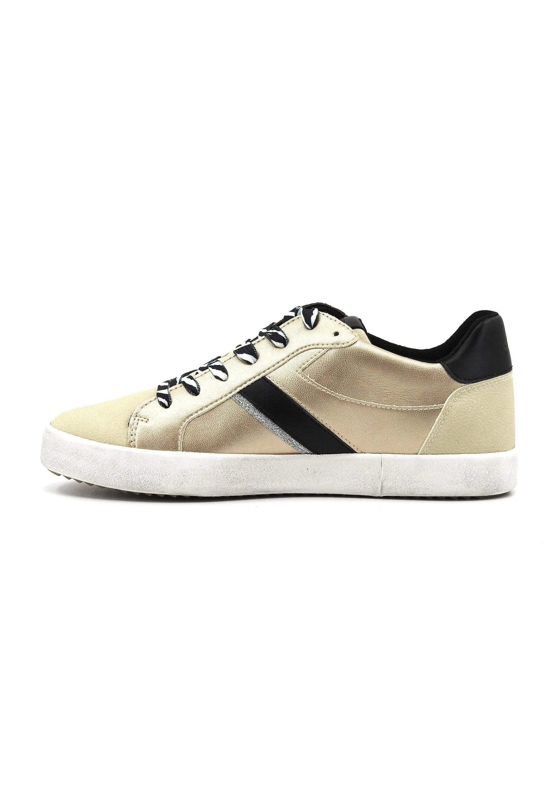 GEOX Blomiee Sneaker Donna Gold Black D456HC0NFEKC0950