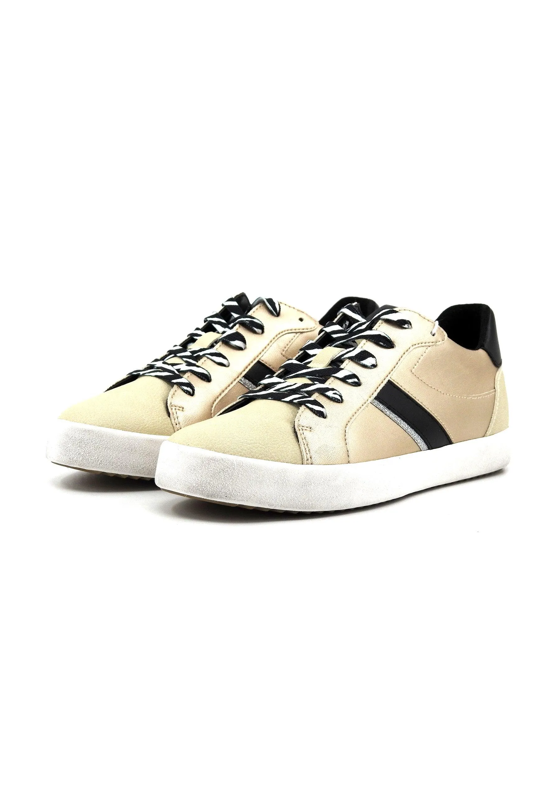 GEOX Blomiee Sneaker Donna Gold Black D456HC0NFEKC0950